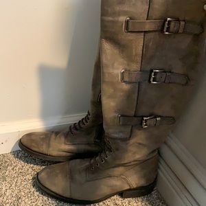 VINCE CAMUTO tall gray leather boots